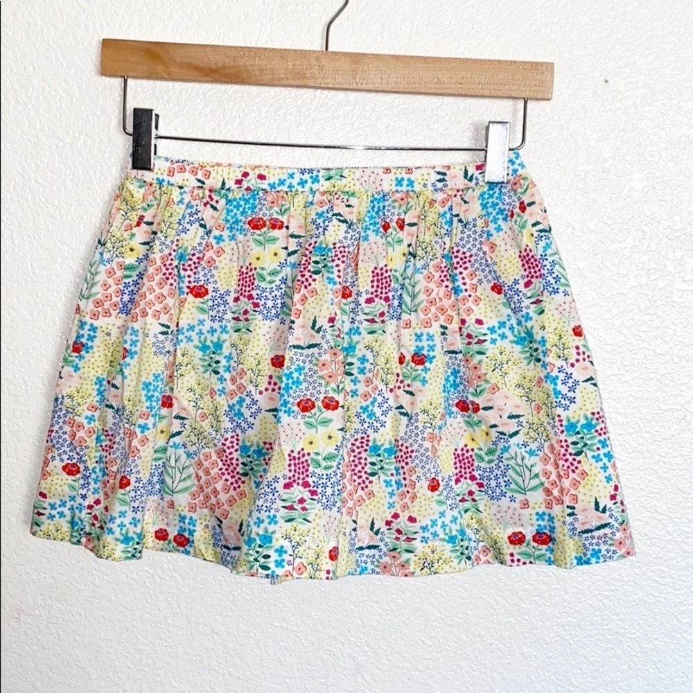 Gymboree Cotton Colorful Floral Girls Mini Skirt